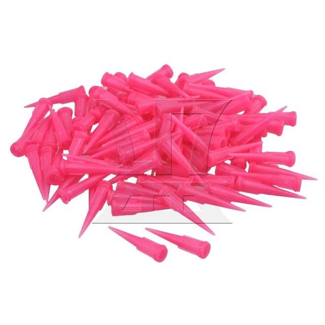 20Ga Inrial TT Dispensing tools Blunt Tips Set of 100 Pink