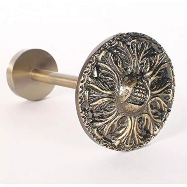 Beautiful Antique Brass Mounted Metal Drapery Hook Curtain Holders set of 2