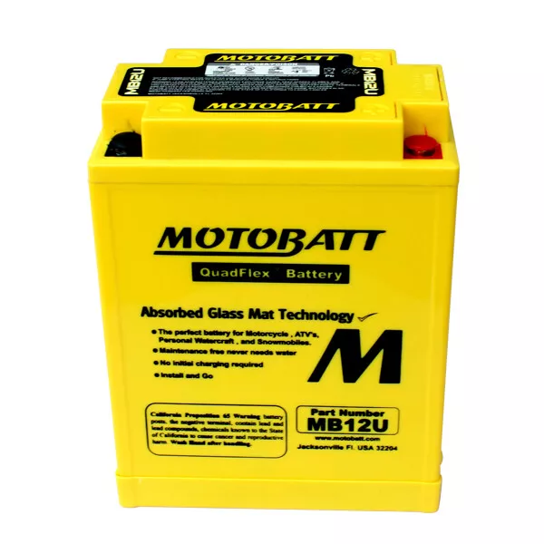 MotoBatt AGM Battery 68-74 for Honda CB350 SuperSport Four 69-70 SL350 Motosport