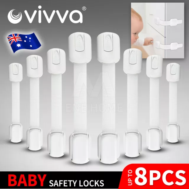 Child Toddler Baby Cupboard Cabinet Safety Locks Proof Door Drawer Fridge Kids