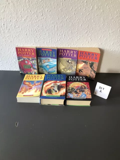 Harry Potter Complete Book Set 1-7 Paperback & Hardback First Editions