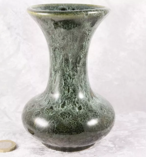 Kernewek green flecked 5 inches tall bud style vases x 2 flower arranging