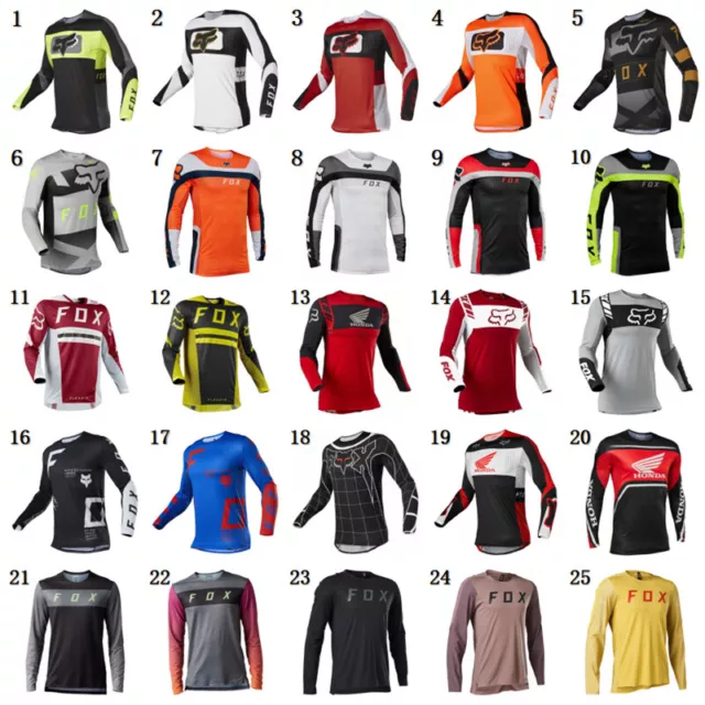 FOX Flexair Cycling Jersey Motocross/MX/ATV/BMX/MTB Dirt Bike Long Sleeve Tops