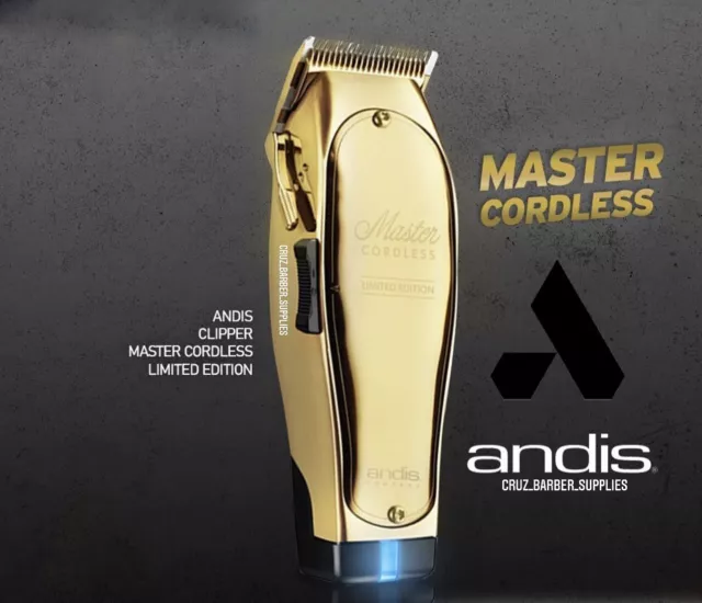 Andis Master Limited Gold Edition Cordless Clipper Professional UK Seller New