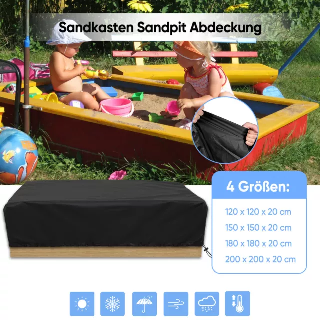 Garten Sandkasten Abdeckplane Sandkastenplane Staubdichte Spielzeug Abdeckungen