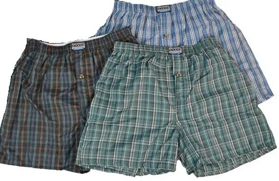 Men Knocker Boxer Trunk 3 6 12 Pack Lot Plaid Shorts Checkered Underwear Briefs 3