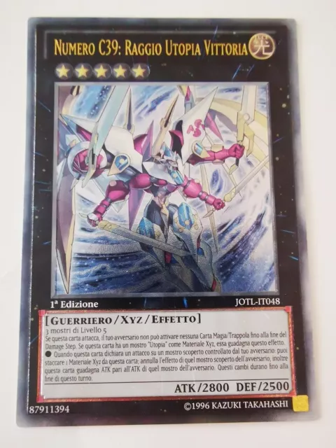 Yugioh! JOTL-IT048 NUMERO C39: RAGGIO UTOPIA VITTORIA Ultimate NEW 1st Edition Yugioh! JOTL-IT048 NUMERO C39: RAGGIO UTOPIA VITTORIA Ultimate NEW 1st Edition