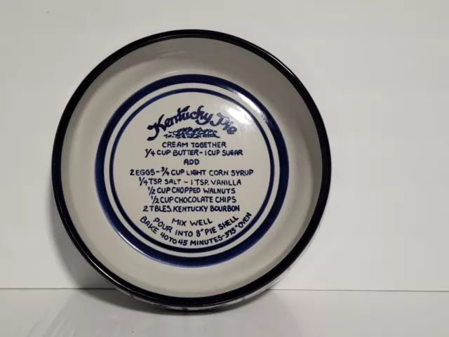Vintage Kentucky Derby Pie Plate by Louisville Stoneware Heavy Duty.