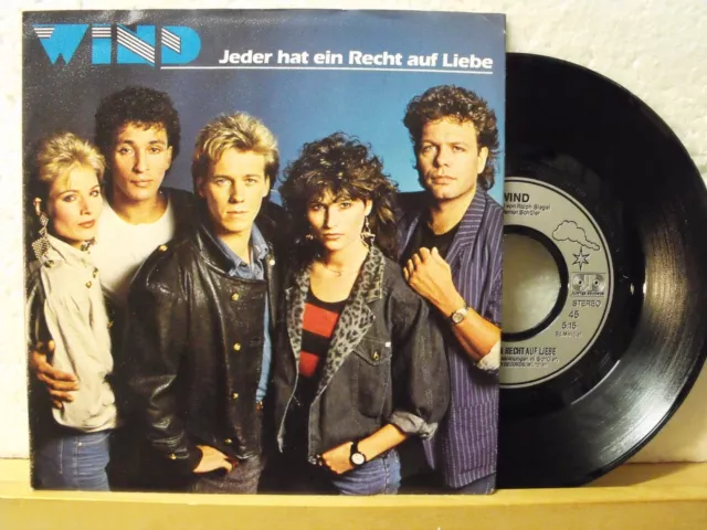 7" Single - WIND - Jeder hat ein Recht auf Liebe - Info-Blatt - Jupiter 1987