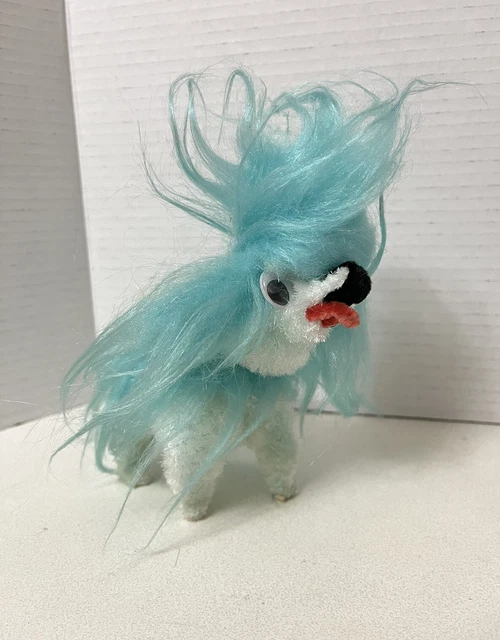 VINTAGE CHENILLE PIPE Cleaner POODLE DOG 1950s Toy Japan Fluffy Furry