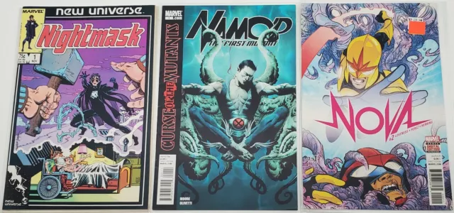 Marvel Comics 3 Comic Books Lot feat. Nightmask #1 Namor #1 & Nova Vol 7 #2