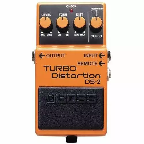 Boss DS-2 Turbo Distorsion Guitare Effets Pédale Orange Deux Turbo Modes Neuf