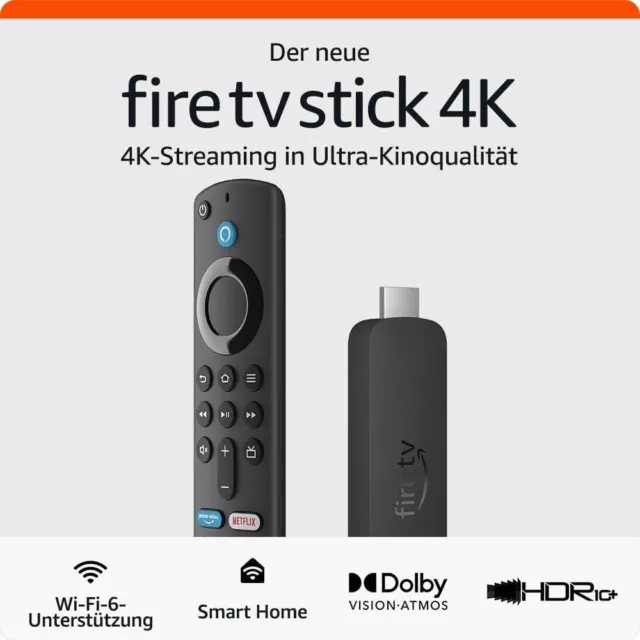 Der neue Amazon Fire TV Stick 4K Ultra HD, Wi-Fi 6, Dolby Vision/Atmos, HDR10+