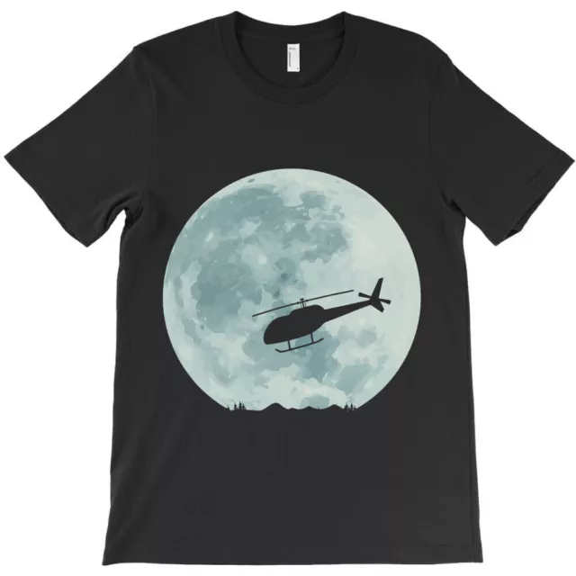 BEST TO BUY Full Moon Helicopter Night Flight Flying Pilot Aviation T-Shirt