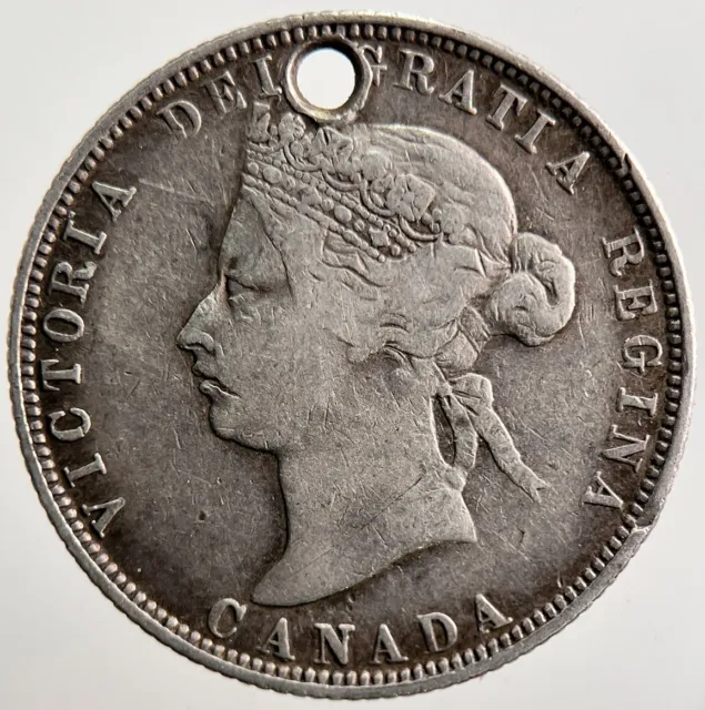 1874 Victoria Canada 25 Cents Silver Coin | Collectable Grade | a3486