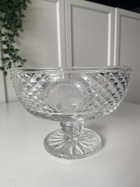 Vintage Large Fine Cut Crystal Pedestal Fruit Bowl /  Dining Table Centrepiece
