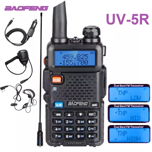 Ricetrasmittente Baofeng Uv5R Radio Dual Band Vhf/Uhf 136-174-400-520 Mhz