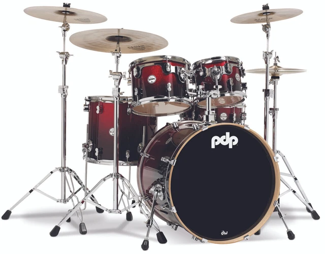 PDP Concept Maple 5pc Drum Kit - Red to Black Fade