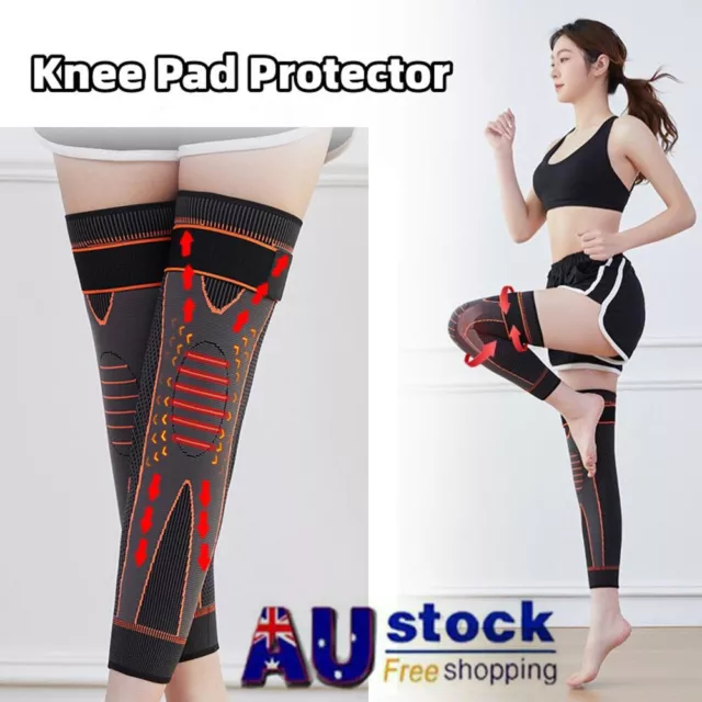 Knee Sleeve Compression Brace Support Sports Joint Pain Arthritis Relief Pads AU