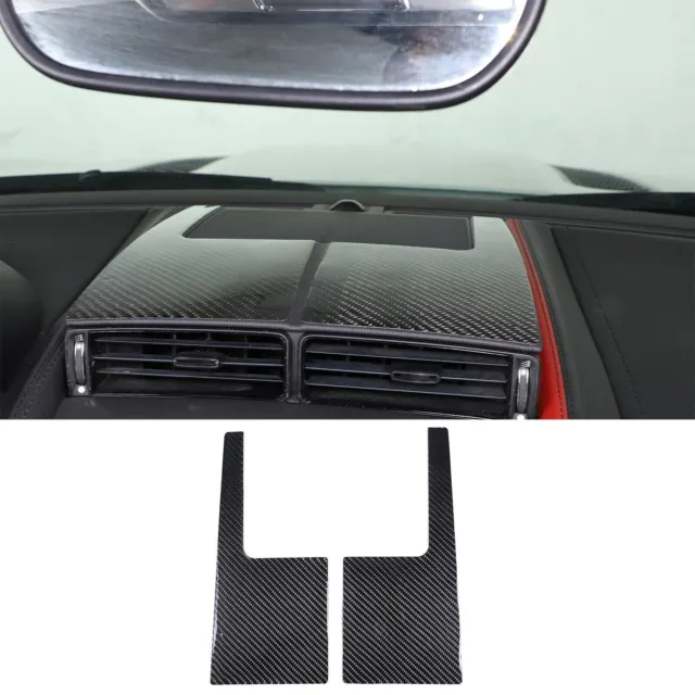 2*Carbon Fiber Car Dashboard Center Air vent Frame For Jaguar F-TYPE 2013-2022