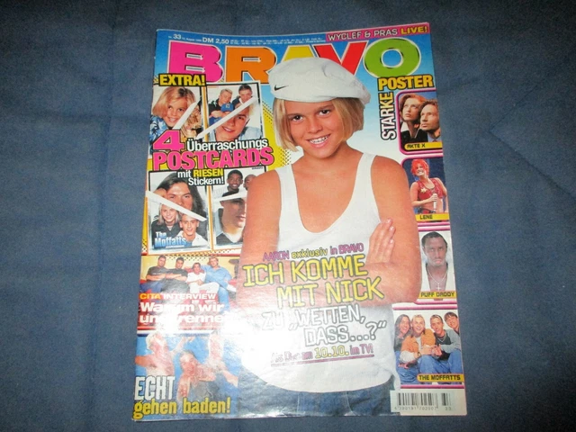 Bravo 13.8.1998 33/98 mit Puff Daddy Poster Heft komplett