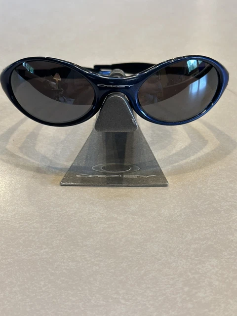 Vintage Oakley Eye Jacket 1.0 Gen 1 Code Blue W /Black Iridium Lenses Rare!!