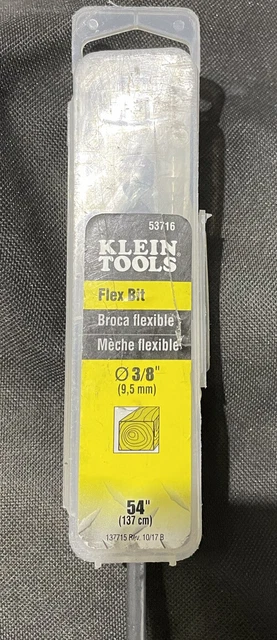 Klein Tools 53716 3/8-Inch by 54-Inch Flex Bit Auger with Screw Point