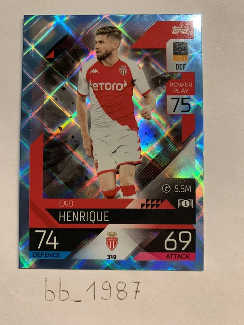 Topps - Match Attax CL 22/23 - Cristallo Parallelo - #319 Caio Henrique Monaco