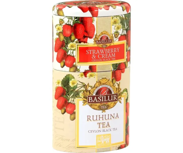 Basilur Ceylon Strawberry & Ruhuna 2 in 1 Tea 100g