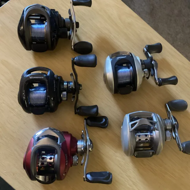 5) RIGHT HAND Baitcasting Reels. Granite Outdoors, Ardent, BPS