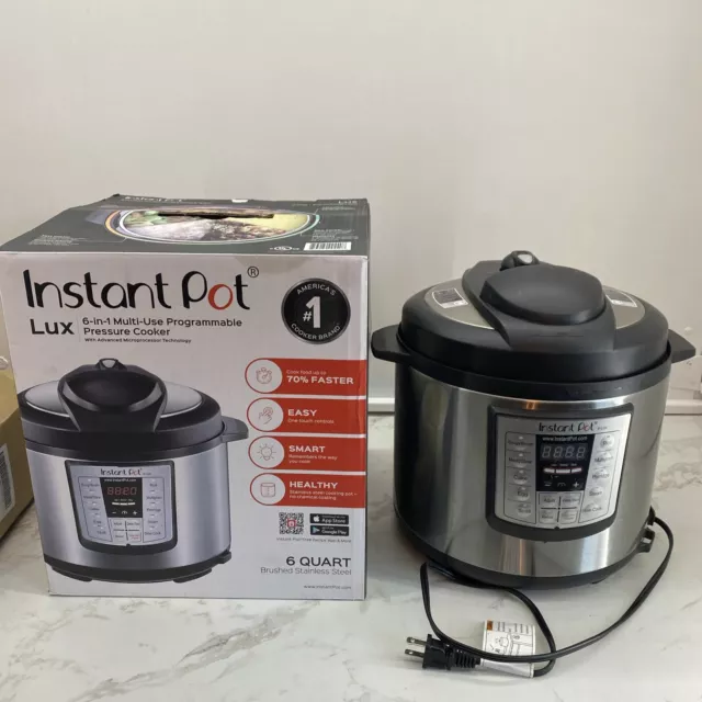 Instant Pot IP-LUX60 V3, 6-Quart Electric Pressure Cooker - Barely Used