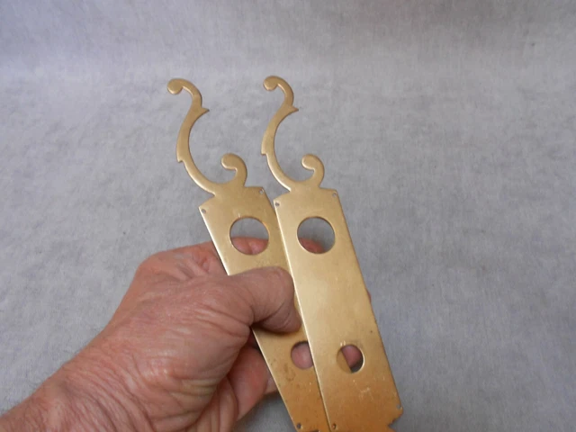 Pair FRENCH Vintage Brass door FINGER Plates