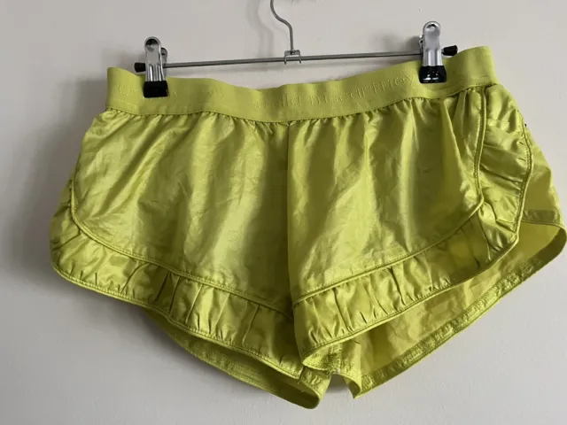Stella McCartney Adidas Yellow Athletic Shorts Size 8 Yoga Gym Running Women’s