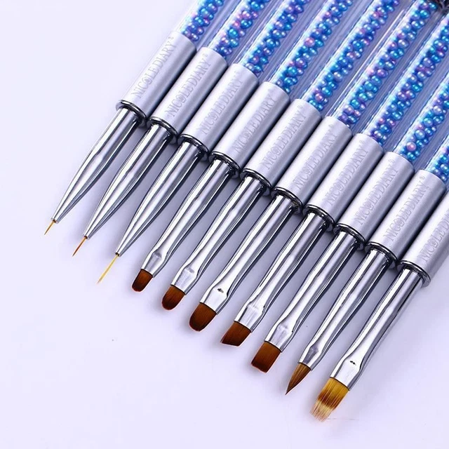 Gel UV Pennello Liner Painting Penna Acrilico Disegno Unghie Gradiente Strass