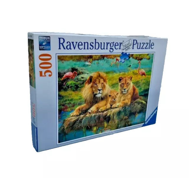 Ravensburger Puzzle | Löwen in der Savanne | 500 Teile | NEUWERTIG