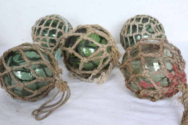 Schöne Deko: Original Alte Fischerkugeln Aus Norwegen Ca. 100 Jahre Alt #10650