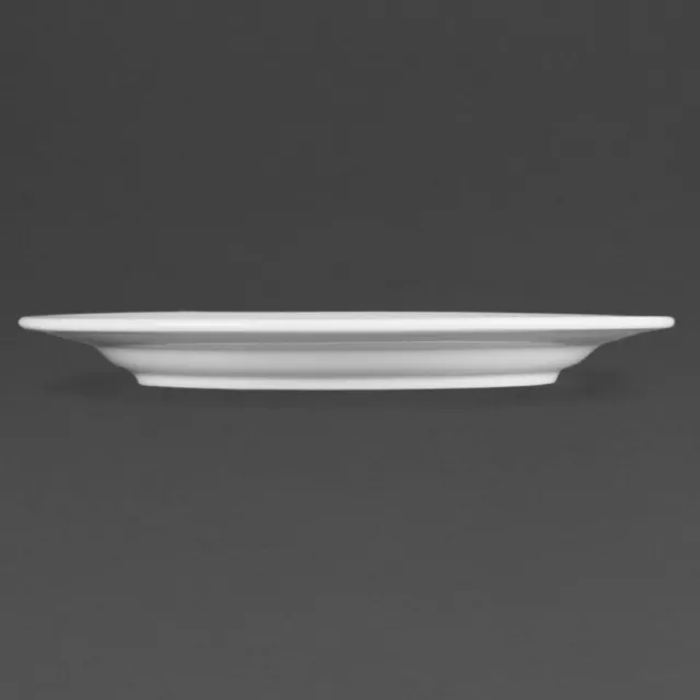 Olympia Whiteware Wide Rimmed Plates in White - Porcelain - Pack x6 - 280mm 2