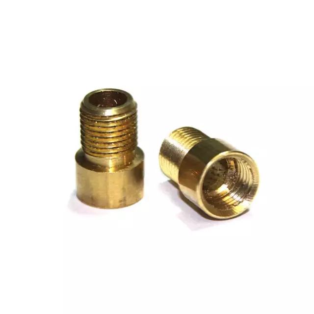 Solid Brass M10 x 1mm Pitch Female - M10 x 1mm Pitch Male Lighting Coupler Pkt 2