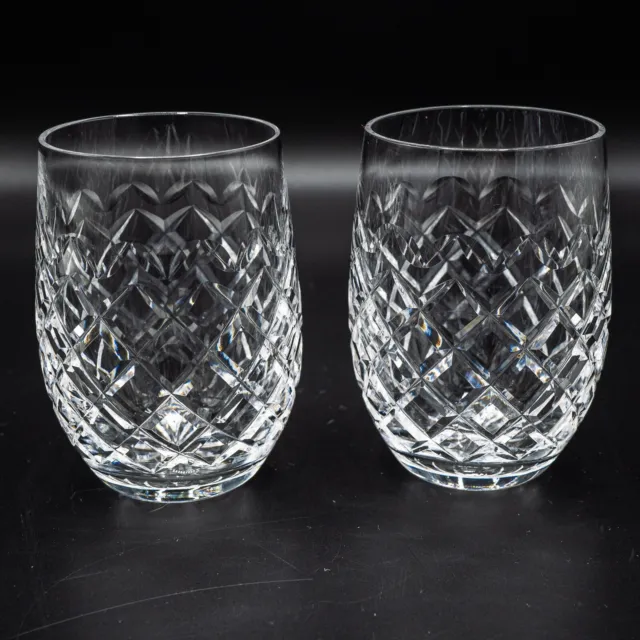 Waterford Crystal Powerscourt 12 OZ Tumbler Glass Pair- 4 5/8" FREE USA SHIPPING