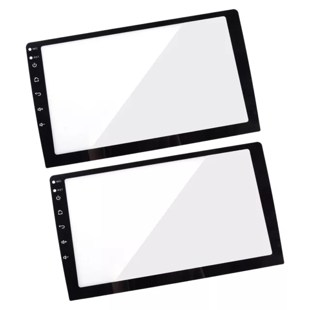 2x 9" Tempered Glass Screen Protector Protective Film For Car Radio GPS Player