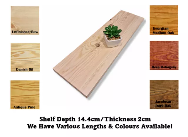 Pine Wall Shelf Made From Solid Redwood Pine 14.4cm Deep Handmade Rustic