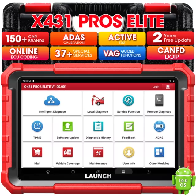 LAUNCH X431 PROS Elite V+ PRO5 Profi OBD2 Diagnosegerät ALLE SYSTEM Key Programm