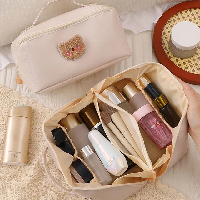 Capacity Organ Pillow Cosmetic Bag Cosmetic Bag Toiletry Bag PU Makeup Bags