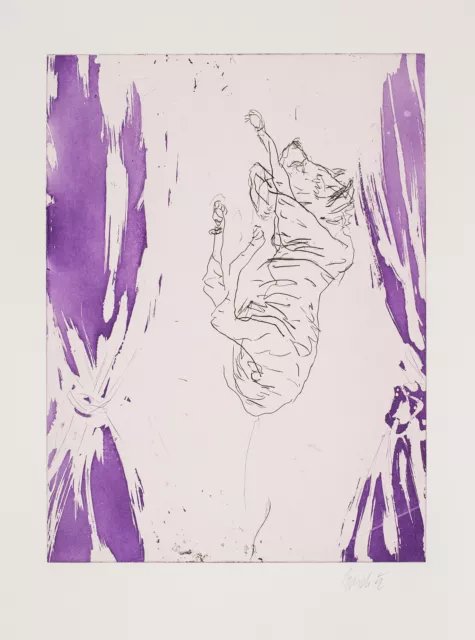 Georg Baselitz, original Radierung, signiert.