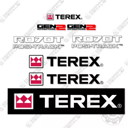 Fits TEREX R070T Decal Kit Skid Steer