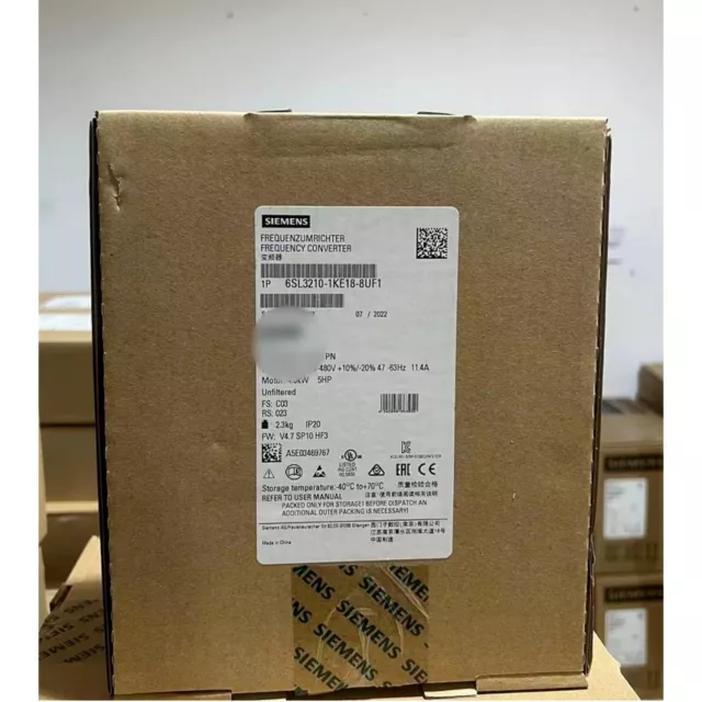 New Siemens SINAMICS G120C 4KW Converters 6SL3 210-1KE18-8UF1 6SL3210-1KE18-8UF1