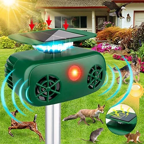 Ultrasonic Pest Repeller Solar Powered Outdoor,Solar Animal Repeller