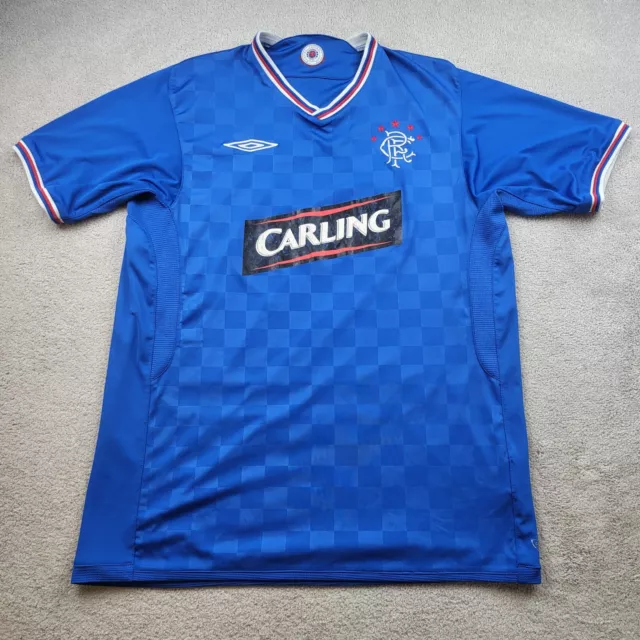 Rangers Shirt Large Blue Home Kit 2009 2010 Umbro Carling Jersey