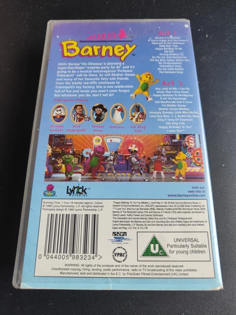 Barney The Dinosaur Barney S Big Surprise Rarer Purple Tape Pal Vhs Barney The Dinosaur Barney S Big Surprise Rarer Purple Tape Pal Vhs