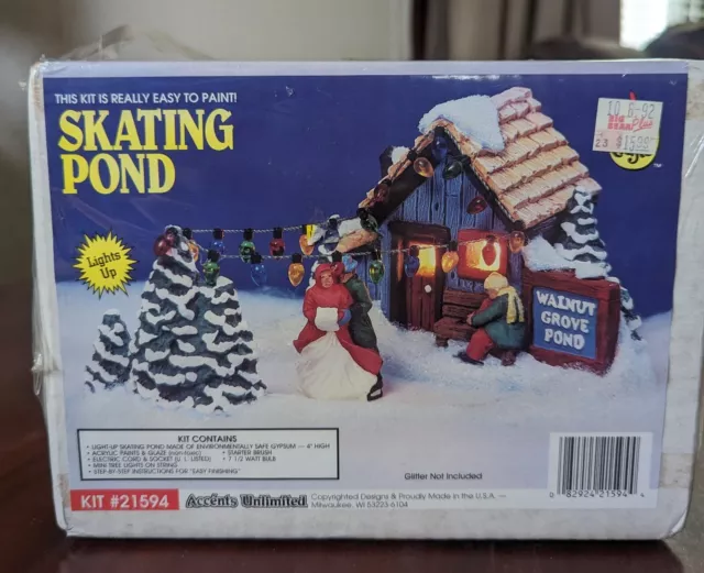 NRFB Wee Crafts Skating Pond #21594 Accents Unlimited - Still In Shrink Wrap